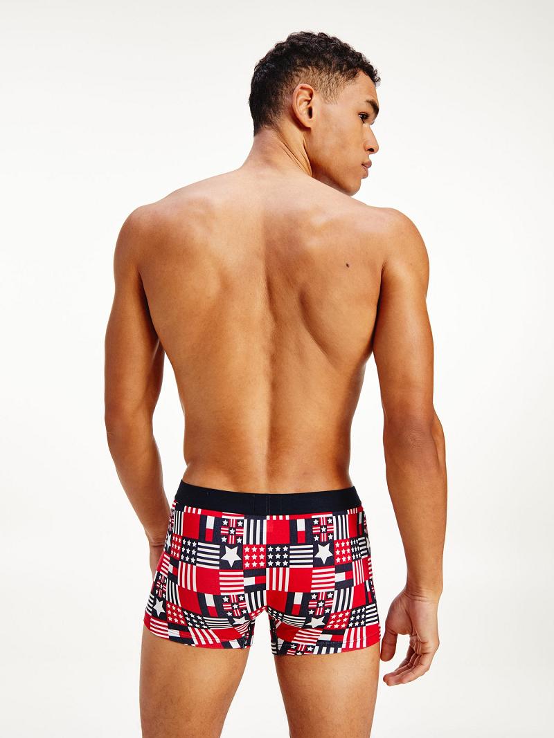 Férfi Tommy Hilfiger Tommy original cotton trunk Trunks Sötétkék Piros | HU 1318KOR